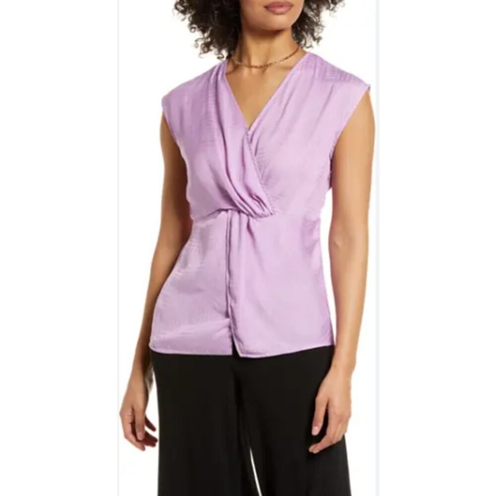 Halogen Twist Front Top Lavender Women's Size XL NWT
